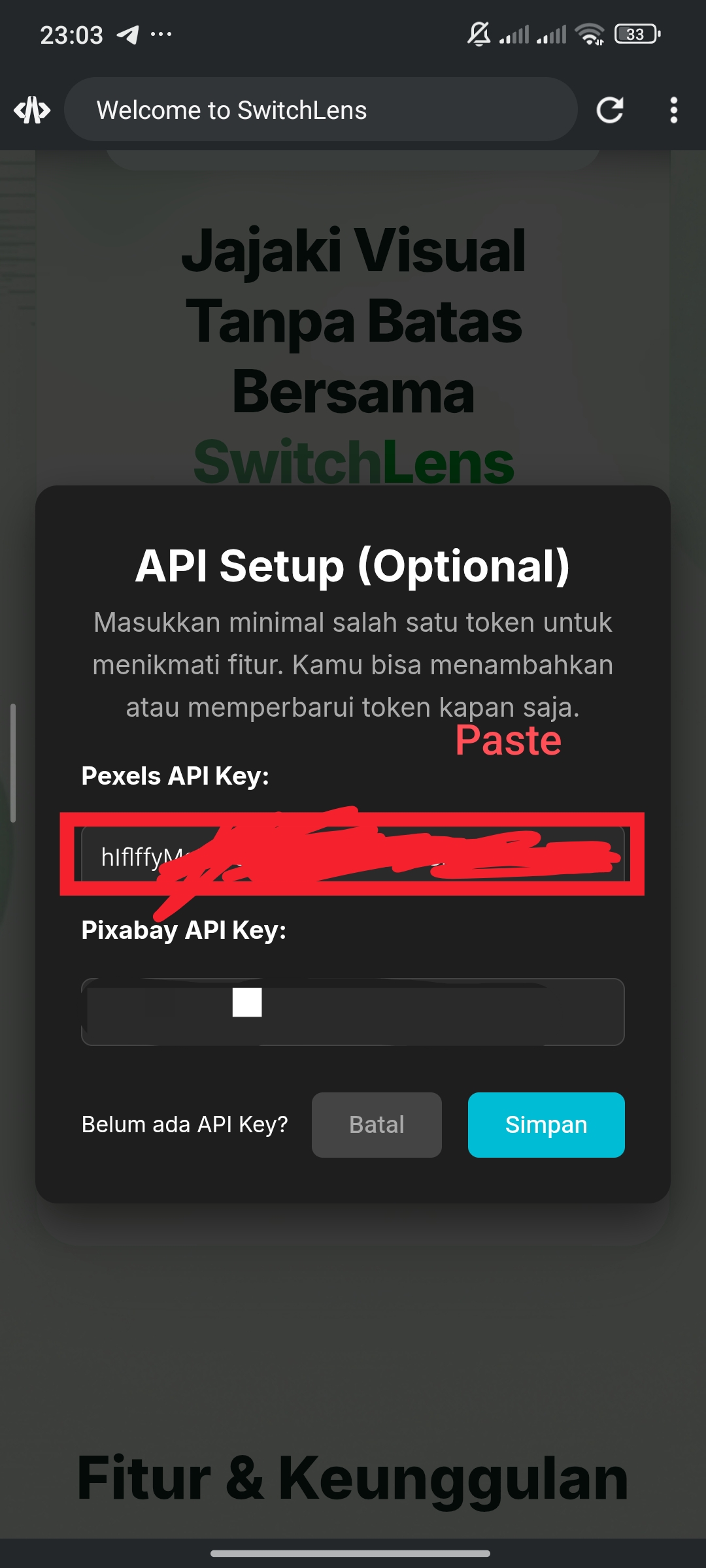 Pexels Step 6